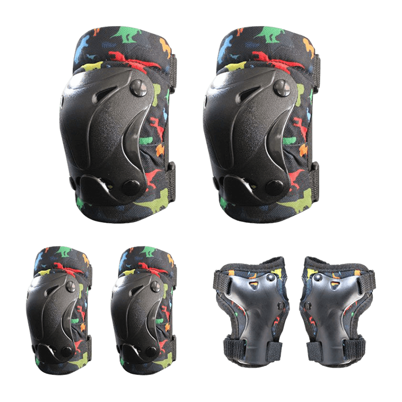 Colorful Knee and Elbow Pads Wrist Guards Set for Kids
