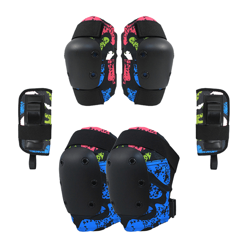 6 Pieces Elbow Knee Pads Wrist Guard Set for Roller Skating