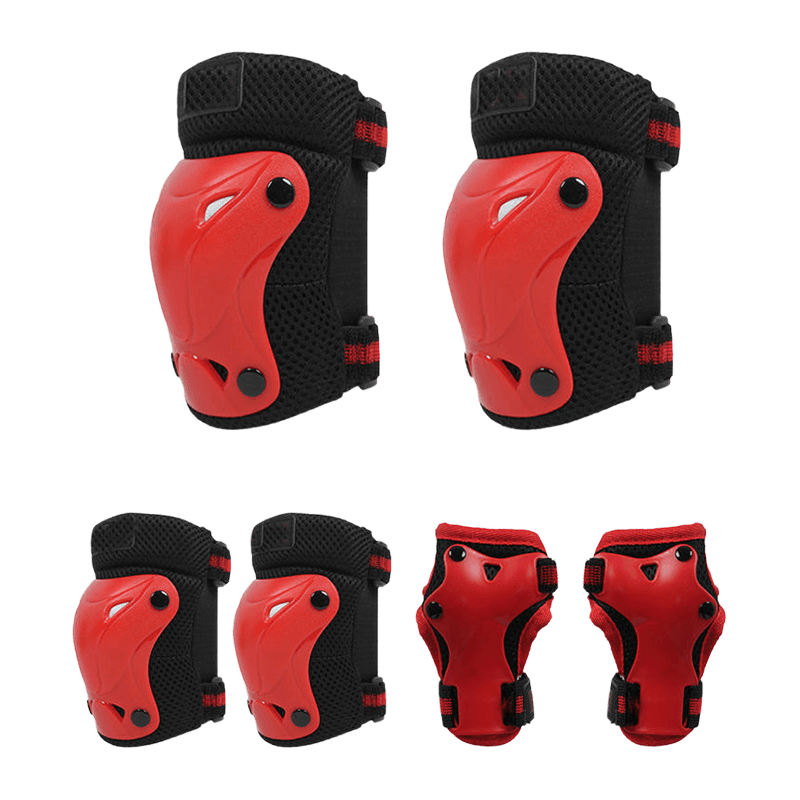 Colorful Knee and Elbow Pads Wrist Guards Set for Kids
