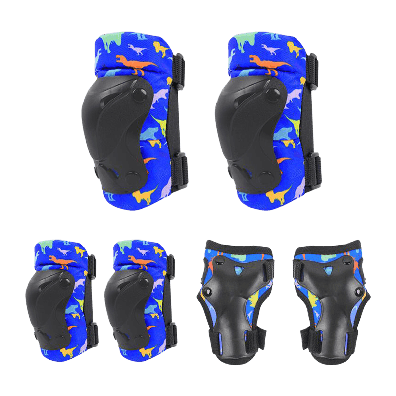 Colorful Knee and Elbow Pads Wrist Guards Set for Kids